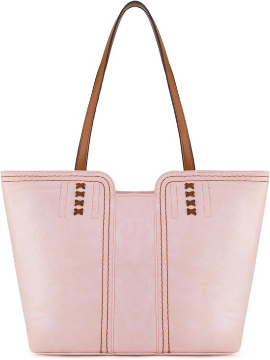 Handbags - Women's Cherry Blossom Vegan Leather Classy Look West Tote Handle Satchel Purse